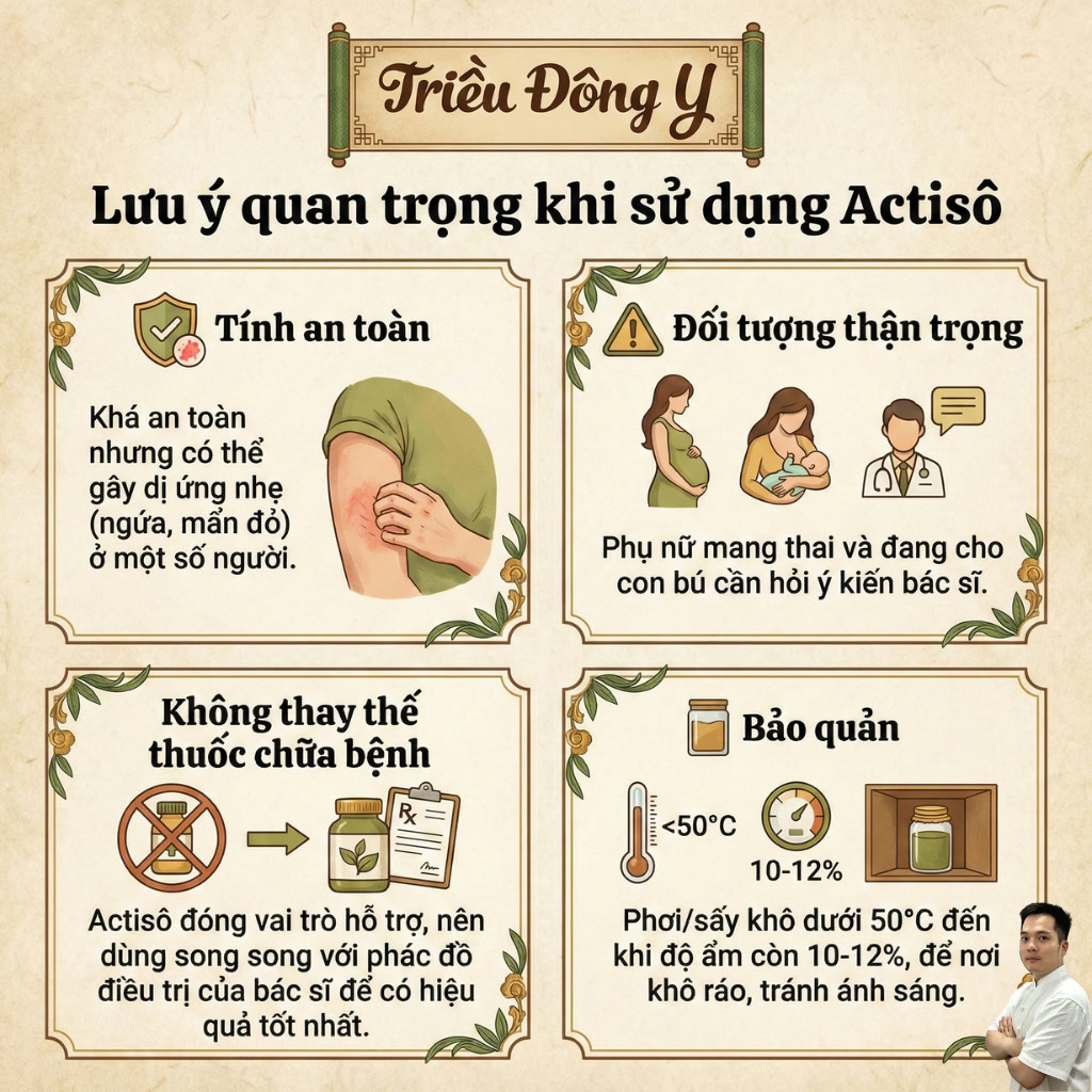 Lưu ý quan trọng sử dụng actiso