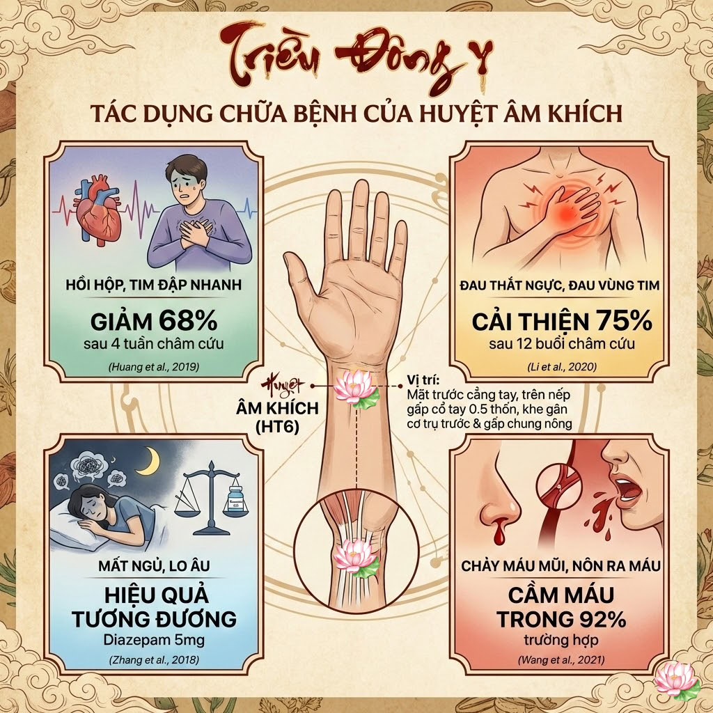 Huyệt Âm Khích 12 Tác dụng của huyệt âm khích đã được chứng minh trên lâm sàng