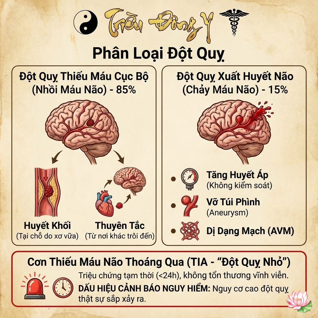 Phân loại các loại đột quỵ gặp phải