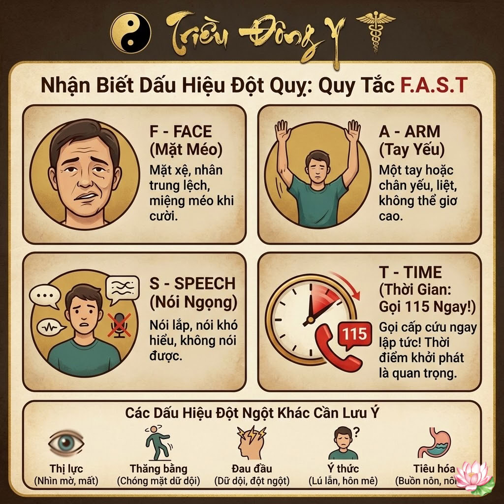 Cách nhận biết đột quỵ nhanh chóng
