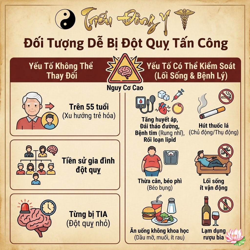 Danh sách các đối tượng dễ bị đột quỵ