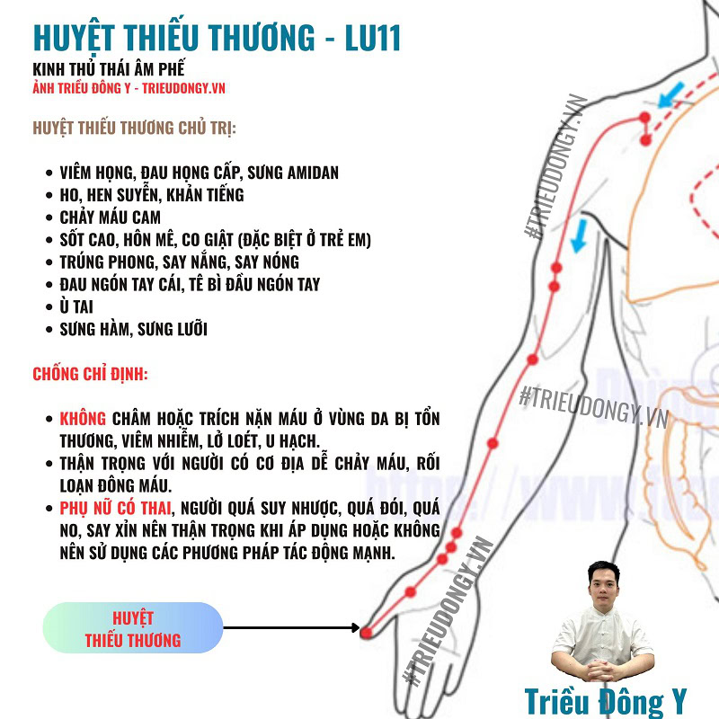 Huyệt Thiếu Thương 4 Tác Dụng Huyệt Thiếu Thương (LU11)