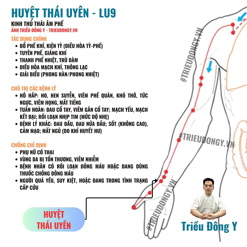 Tác Dụng Huyệt Thái Uyên (LU9)