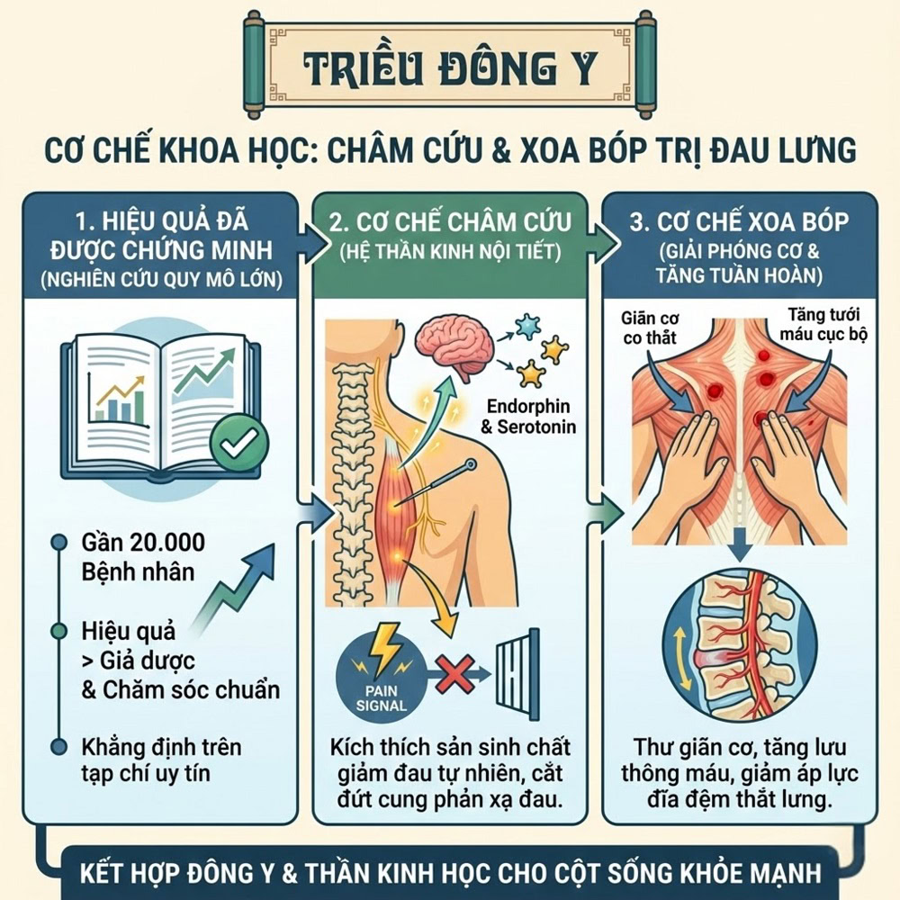 Châm cứu điều trị đau lưng hiệu quả, an toàn 3 Cơ chế châm cứu điều trị bệnh đau thắt lưng