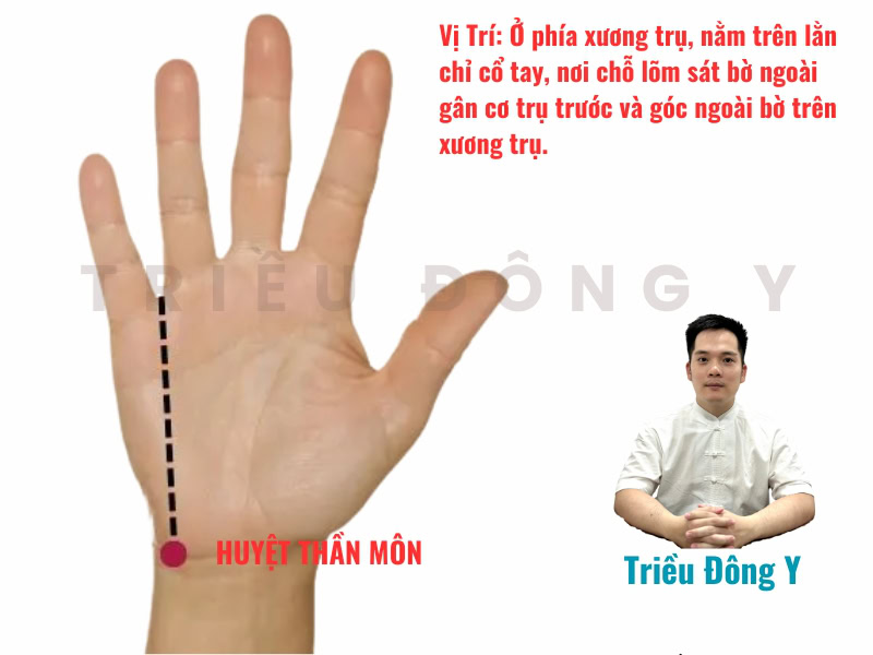 Huyệt Thần Môn 4 Vị trí và cách xác định vị trí huyệt thần môn