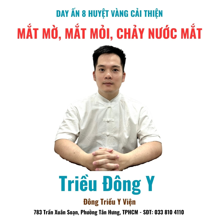 Xoa 8 huyệt vàng điều trị mờ mắt, nhức mắt, chảy nước mắt