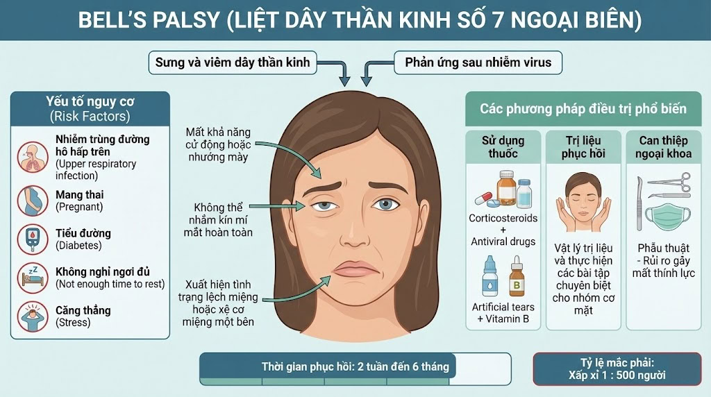 CẢNH BÁO: BỖNG NHIÊN MÉO MIỆNG, MẮT NHẮM KHÔNG KÍN – ĐỪNG CHỦ QUAN VỚI LIỆT DÂY THẦN KINH SỐ 7
